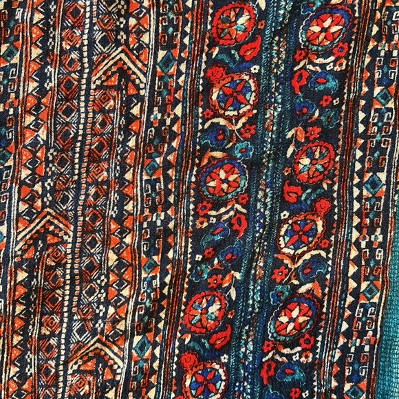 ❤️🔥5/20$ MONTEAU💫 Women’s Blue/Red Printed Bohemian Halter Tank Top Blouse - Picture 6 of 10